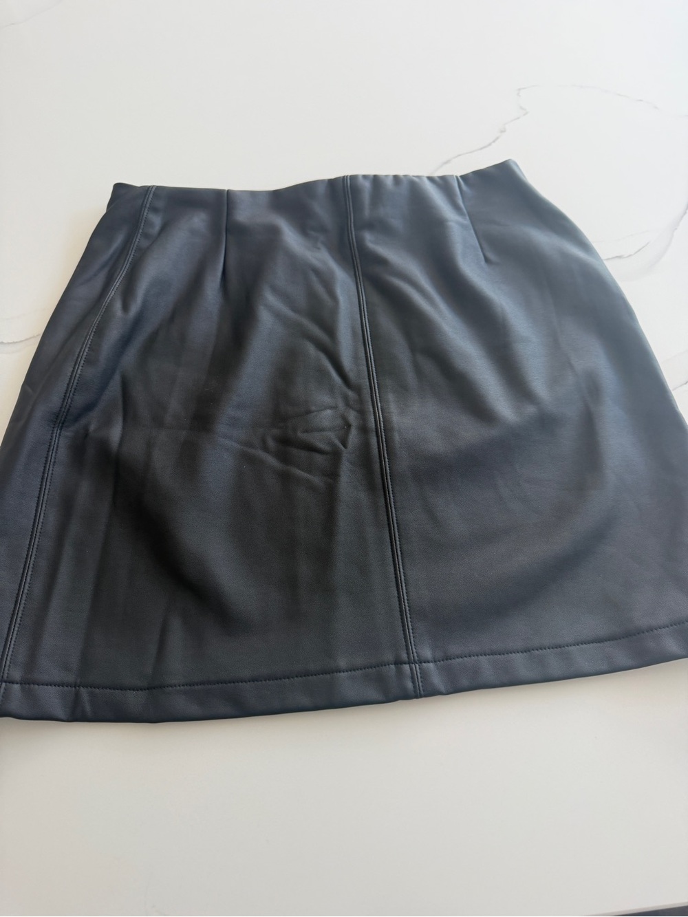 Gentle Fawn Black Faux Leather Mini Skirt